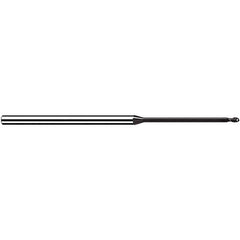 Fraisa - 2mm Diam, 2.4mm LOC, 2 Flute Solid Carbide Ball End Mill - Apex Tool & Supply