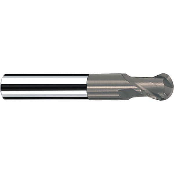 Fraisa - 0.0313" Diam, 0.0313" LOC, 2 Flute Solid Carbide Ball End Mill - Apex Tool & Supply