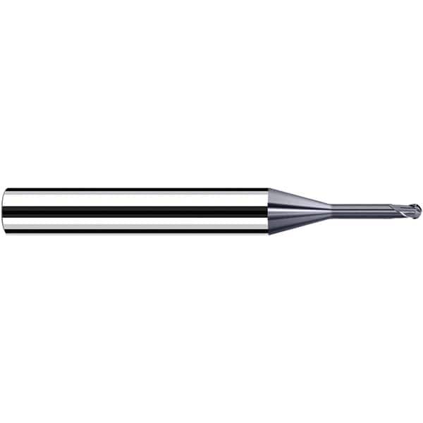 Fraisa - 1.2mm Diam, 3.6mm LOC, 2 Flute Solid Carbide Ball End Mill - Apex Tool & Supply