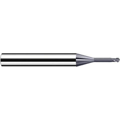 Fraisa - 1mm Diam, 3.6mm LOC, 2 Flute Solid Carbide Ball End Mill - Apex Tool & Supply
