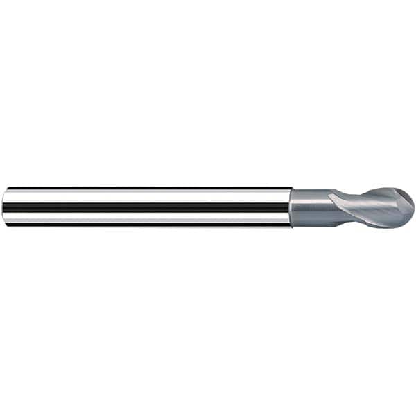 Fraisa - 6mm Diam, 7mm LOC, 2 Flute Solid Carbide Ball End Mill - Apex Tool & Supply
