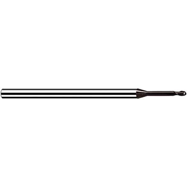 Fraisa - 0.6mm Diam, 0.72mm LOC, 2 Flute Solid Carbide Ball End Mill - Apex Tool & Supply