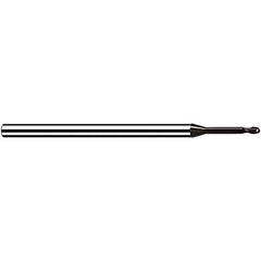 Fraisa - 1mm Diam, 1.2mm LOC, 2 Flute Solid Carbide Ball End Mill - Apex Tool & Supply