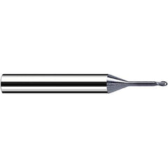 Fraisa - 0.2mm Diam, 0.2mm LOC, 2 Flute Solid Carbide Ball End Mill - Apex Tool & Supply
