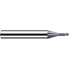 Fraisa - 0.6mm Diam, 3.6mm LOC, 2 Flute Solid Carbide Ball End Mill - Apex Tool & Supply