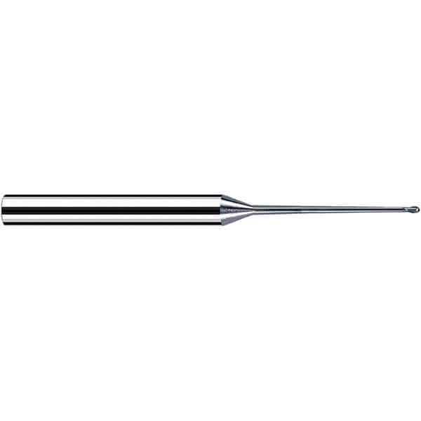 Fraisa - 1mm Diam, 0.8mm LOC, 2 Flute Solid Carbide Ball End Mill - Apex Tool & Supply