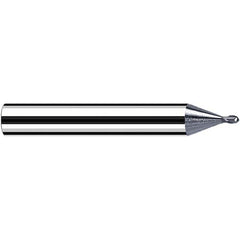 Fraisa - 1.5mm Diam, 1.5mm LOC, 2 Flute Solid Carbide Ball End Mill - Apex Tool & Supply