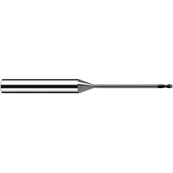 Fraisa - 1.5mm Diam, 6mm LOC, 2 Flute Solid Carbide Ball End Mill - Apex Tool & Supply
