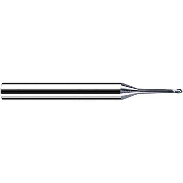 Fraisa - 2.5mm Diam, 2mm LOC, 2 Flute Solid Carbide Ball End Mill - Apex Tool & Supply