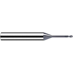 Fraisa - 0.2mm Diam, 0.2mm LOC, 2 Flute Solid Carbide Ball End Mill - Apex Tool & Supply