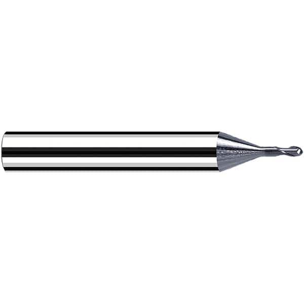 Fraisa - 0.3mm Diam, 0.3mm LOC, 2 Flute Solid Carbide Ball End Mill - Apex Tool & Supply