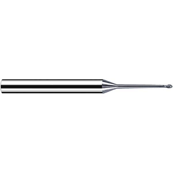 Fraisa - 1.5mm Diam, 1.2mm LOC, 2 Flute Solid Carbide Ball End Mill - Apex Tool & Supply