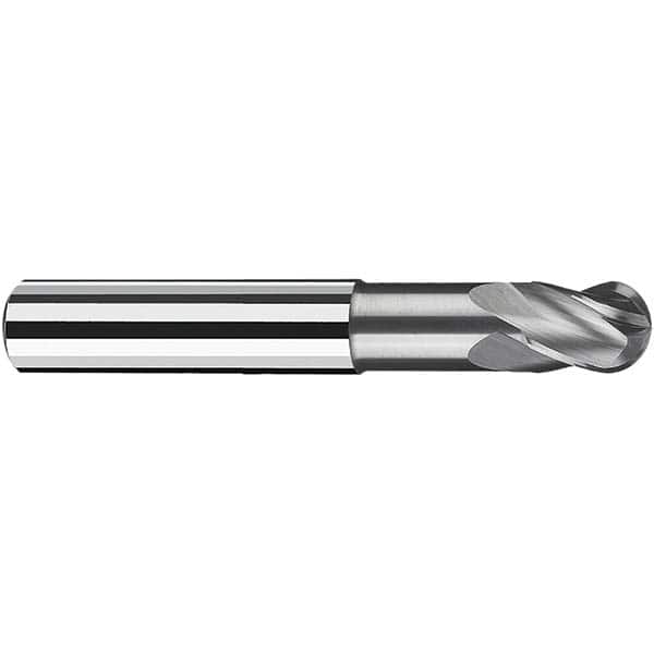 Fraisa - 5mm Diam, 6mm LOC, 4 Flute Solid Carbide Ball End Mill - Apex Tool & Supply