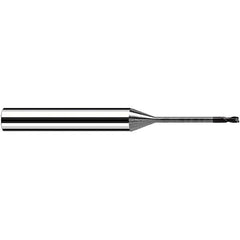 Fraisa - 0.6mm Diam 2 Flute Solid Carbide 0.1mm Corner Radius End Mill - Apex Tool & Supply