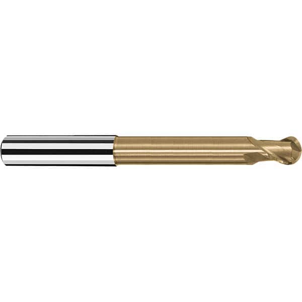 Fraisa - 1/8" Diam, 1/8" LOC, 2 Flute Solid Carbide Ball End Mill - Apex Tool & Supply