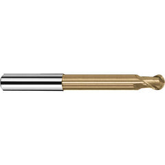 Fraisa - 0.0313" Diam, 0.0313" LOC, 2 Flute Solid Carbide Ball End Mill - Apex Tool & Supply