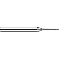 Fraisa - 1mm Diam, 0.8mm LOC, 2 Flute Solid Carbide Ball End Mill - Apex Tool & Supply