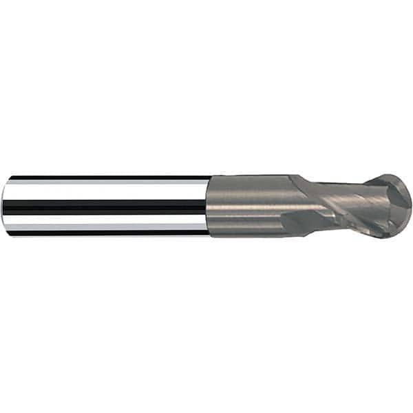 Fraisa - 1/8" Diam, 1/8" LOC, 2 Flute Solid Carbide Ball End Mill - Apex Tool & Supply