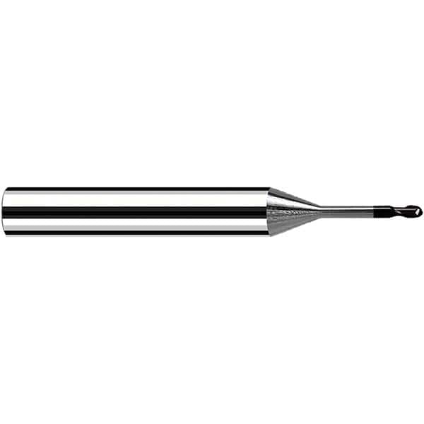 Fraisa - 0.15mm Diam, 6mm LOC, 2 Flute Solid Carbide Ball End Mill - Apex Tool & Supply