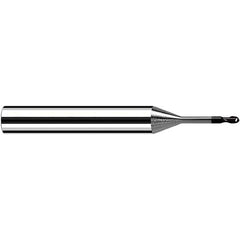Fraisa - 0.6mm Diam, 0.6mm LOC, 2 Flute Solid Carbide Ball End Mill - Apex Tool & Supply