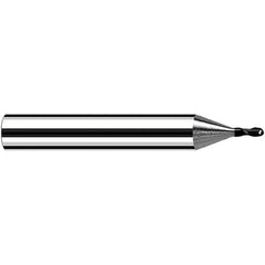 Fraisa - 4mm Diam, 4mm LOC, 2 Flute Solid Carbide Ball End Mill - Apex Tool & Supply