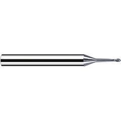 Fraisa - 3mm Diam, 2.4mm LOC, 2 Flute Solid Carbide Ball End Mill - Apex Tool & Supply