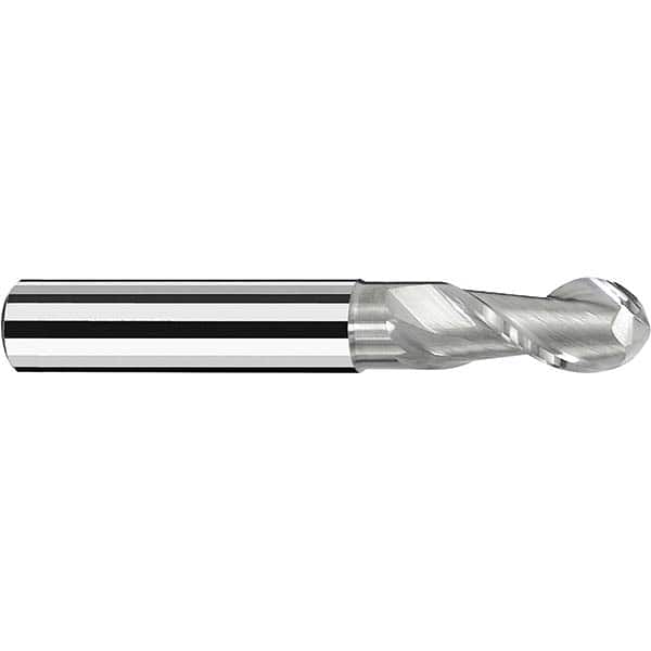 Fraisa - 1/2" Diam, 1/2" LOC, 2 Flute Solid Carbide Ball End Mill - Apex Tool & Supply