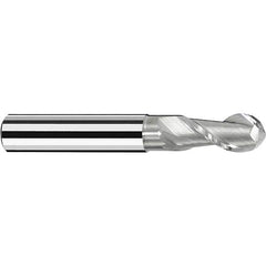 Fraisa - 1/2" Diam, 1/2" LOC, 2 Flute Solid Carbide Ball End Mill - Apex Tool & Supply