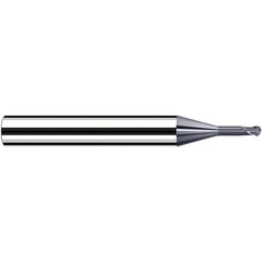 Fraisa - 1mm Diam, 3.6mm LOC, 2 Flute Solid Carbide Ball End Mill - Apex Tool & Supply