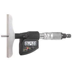 Starrett - Electronic Depth Micrometers Minimum Measurement (mm): 0.00 Minimum Measurement (Decimal Inch): 0.00 - Apex Tool & Supply