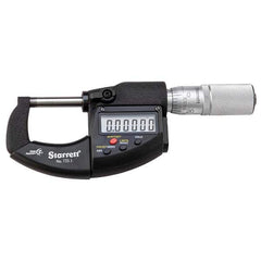 Starrett - Electronic Outside Micrometer Sets Minimum Measurement (Inch): 0 Minimum Measurement (mm): 0 - Apex Tool & Supply