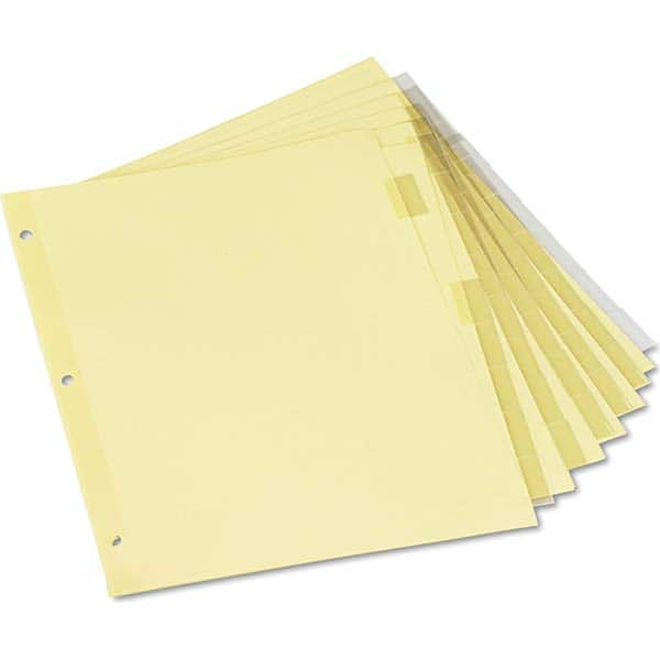 UNIVERSAL - Tabs, Indexes & Dividers Indexes & Divider Type: Customizable Size: 8-1/2 x 11 - Apex Tool & Supply