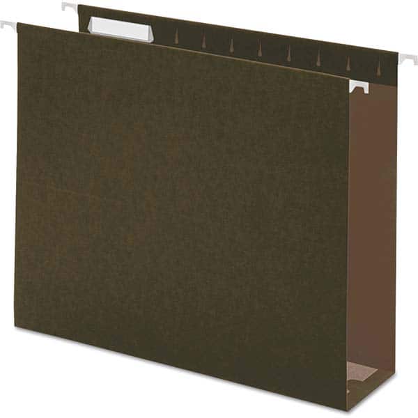 UNIVERSAL - File Folders, Expansion Folders & Hanging Files Folder/File Type: Hanging File Folders with Box Bottom Color: Green - Apex Tool & Supply