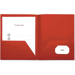 UNIVERSAL - File Folders, Expansion Folders & Hanging Files Folder/File Type: Pocket Folders Color: Red - Apex Tool & Supply