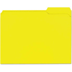 UNIVERSAL - File Folders, Expansion Folders & Hanging Files Folder/File Type: File Folders with Top Tab Color: Yellow - Apex Tool & Supply