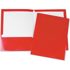 UNIVERSAL - File Folders, Expansion Folders & Hanging Files Folder/File Type: Pocket Folders Color: Red - Apex Tool & Supply