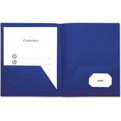 UNIVERSAL - File Folders, Expansion Folders & Hanging Files Folder/File Type: Pocket Folders Color: Navy Blue - Apex Tool & Supply
