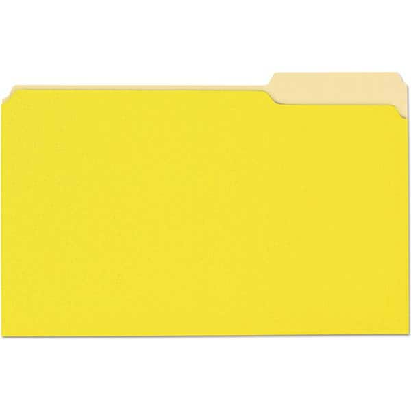 UNIVERSAL - File Folders, Expansion Folders & Hanging Files Folder/File Type: File Folders with Top Tab Color: Light Yellow - Apex Tool & Supply