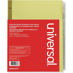 UNIVERSAL - Tabs, Indexes & Dividers Indexes & Divider Type: Customizable Size: 8-1/2 x 11 - Apex Tool & Supply