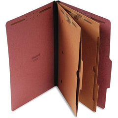 UNIVERSAL - File Folders, Expansion Folders & Hanging Files Folder/File Type: Classification Folders with Tob Tab Fastener Color: Red - Apex Tool & Supply