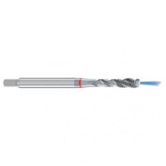 M8x1.25 6H 3-Flute Cobalt Red Ring Semi-Bottoming 40 degree Spiral Flute Tap-Bright - Apex Tool & Supply