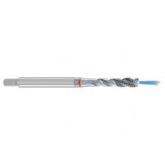 M6x1.0 6H 3-Flute Cobalt Red Ring Semi-Bottoming 40 degree Spiral Flute Tap-Bright - Apex Tool & Supply