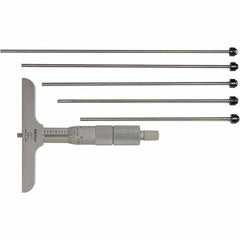 Mitutoyo - Mechanical Depth Micrometers Minimum Measurement (Decimal Inch): 0 Maximum Measurement (Decimal Inch): 6 - Apex Tool & Supply