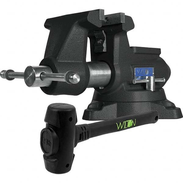 Wilton - 5-1/2" Jaw Width x 6" Jaw Opening, 3-5/8" Throat Depth, Bench & Pipe Combination Vise - Apex Tool & Supply