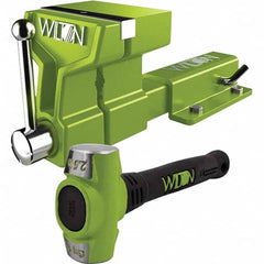 Wilton - 5" Jaw Width x 6" Jaw Opening, 4-1/2" Throat Depth, Bench & Pipe Combination Vise - Apex Tool & Supply