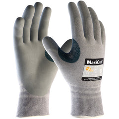 19-D470/XS Cut Resistant Glove - MaxiCut Gray Dyneema/Eng Yrn Shell - Gray Nitrile MicroFoam Grip - A4 - Exact Industrial Supply