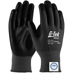 19-D526B/XXL Coated Gloves - G-Tek 3GX Dyneema Diamond - Black 13G - Black PU Grip - Touchscreen - A4 - Exact Industrial Supply