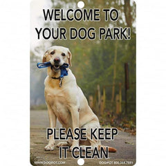 DOGIPOT - Pet Waste Station Accessories Type: Reflective Pet Sign Material: Aluminum - Apex Tool & Supply