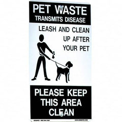 DOGIPOT - Pet Waste Station Accessories Type: Reflective Pet Sign Material: Aluminum - Apex Tool & Supply