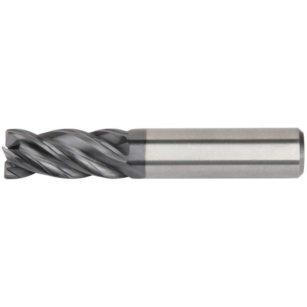 Kennametal - 5/8" Diam 4 Flute Solid Carbide 0.12" Corner Radius End Mill - Apex Tool & Supply